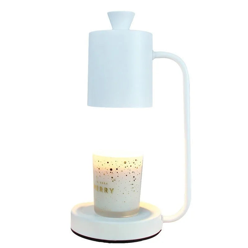 European style aromatherapy wax lamp with dimmer switch in white or yellow colour options