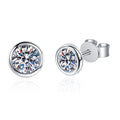 925 sterling silver Pt950 gold-plated geometric earrings with moissanite or zircon stones and golden toad design