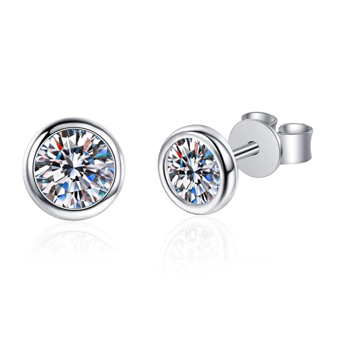 925 sterling silver Pt950 gold-plated geometric earrings with moissanite or zircon stones and golden toad design