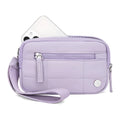 Waterproof quilted handbag with transparent deck section in urban simplicity style