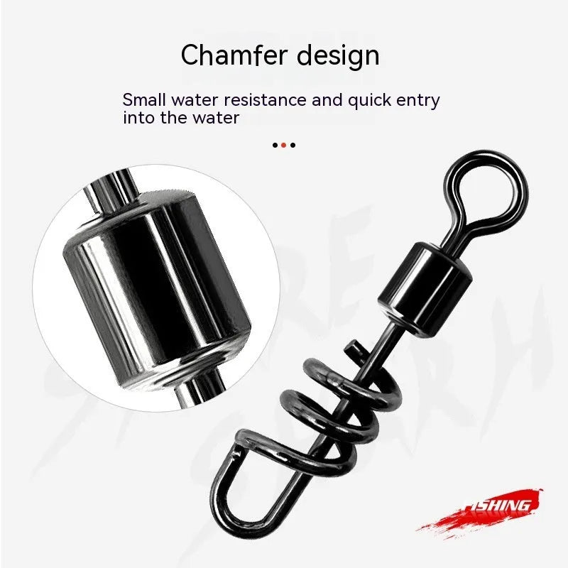 Stainless steel 8-shaped fishing swivel connector in seven sizes