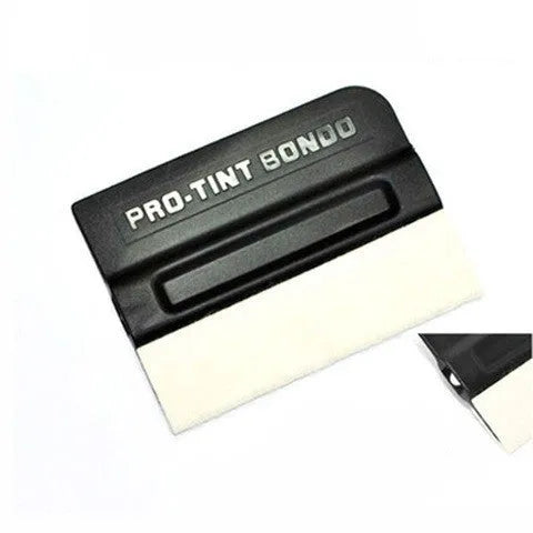 Car film scraper tool with interchangeable deerskin and wool heads for PPF and vinyl wrap installation