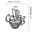 Black wrought iron wall art featuring an English letters silhouette, modern simple style.