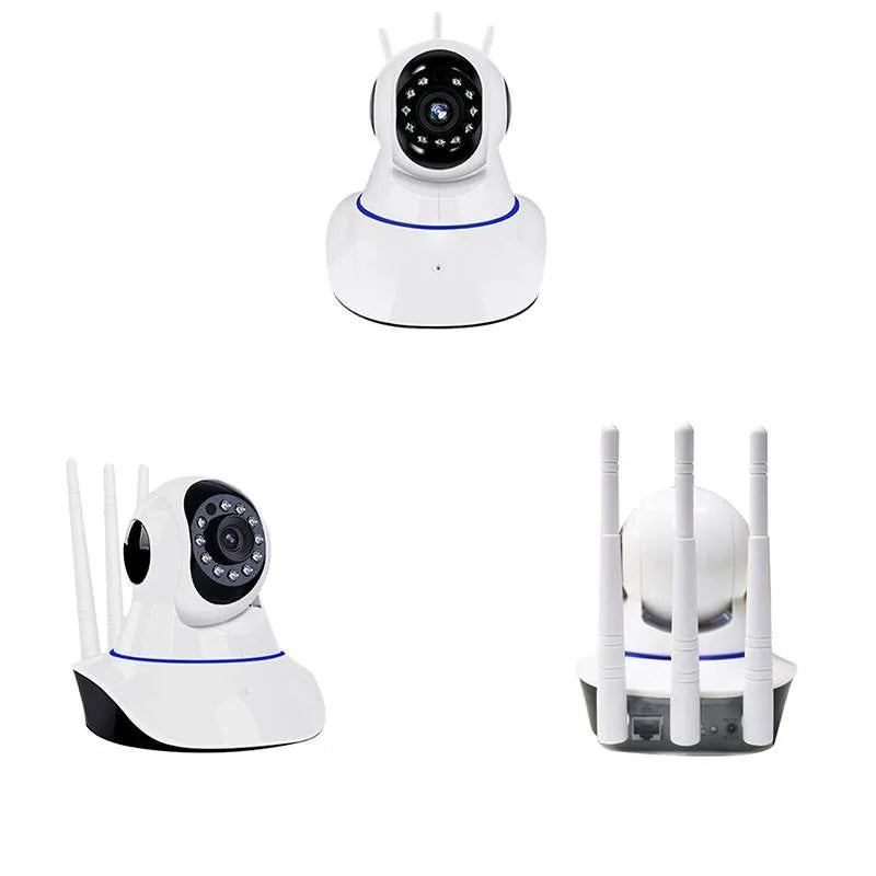 White wireless dome security camera with 3.6mm lens for HD night vision monitoring