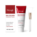 Collagen peel-off facial mask 50g with application brush on white background