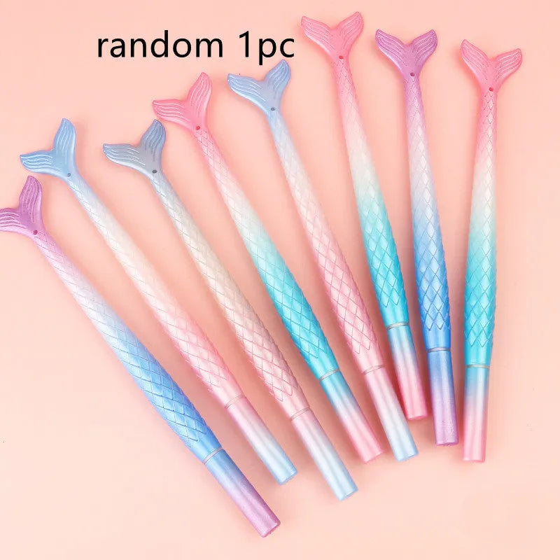 Cartoon mermaid design 0.38mm fine point ballpoint pen with plastic casing