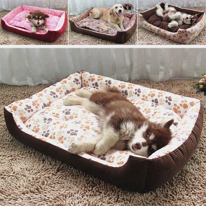 Soft plush dog bed with raised edges in beige colour for small dogs, showing sofa-style design