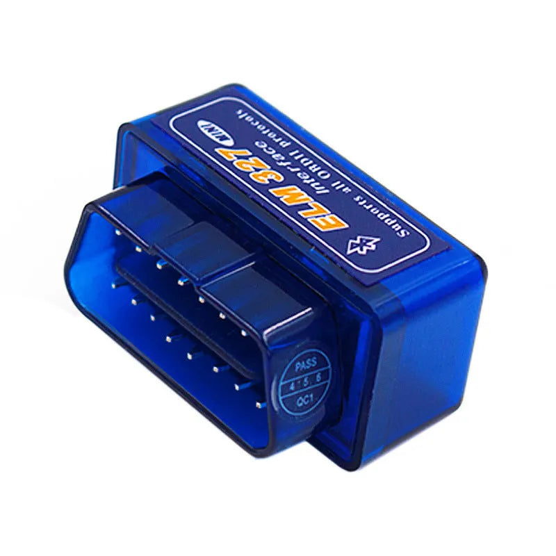 Bluetooth OBD2 diagnostic scanner for reading engine fault codes and monitoring live vehicle data.