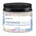 Portable toothpaste tablets in TP19 solid formulation, 62 pieces for travel dental hygiene