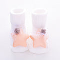 Cotton baby floor socks in animal and bow patterns for infants 0-3 years