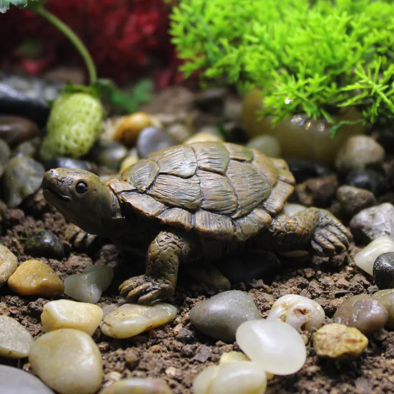 Resin simulation turtle garden ornament for landscaping and micro landscape decoration