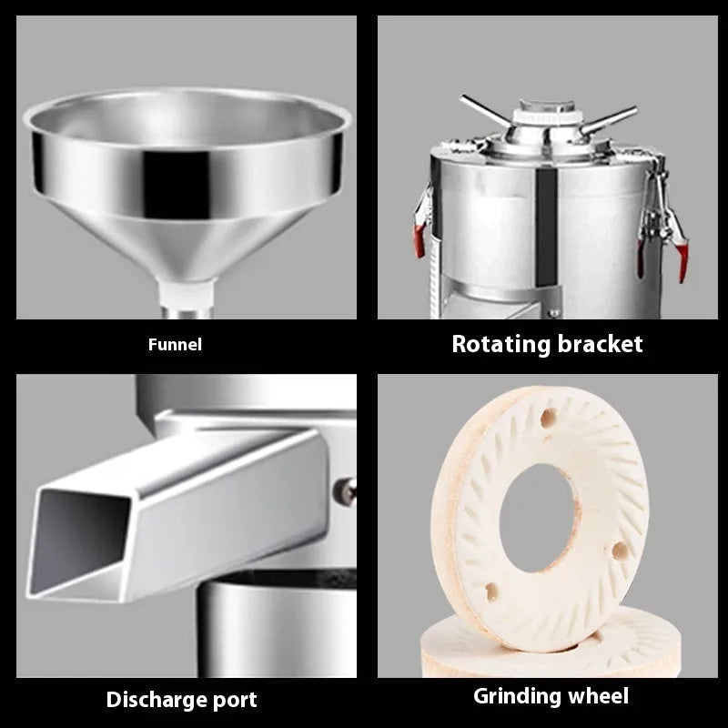 Small household sesame paste grinding machine with stainless steel construction