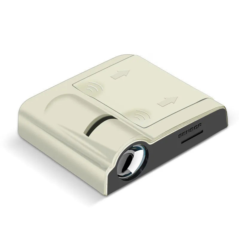 Black or beige car decorative projection radium lamp with ABS plastic shell measuring 6.5cm long