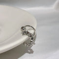Women's alloy clip-on earrings with geometric irregular frosty design
