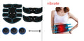 Abdominal muscle patch electronic massage device with digital display and charging functionality