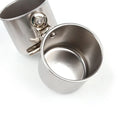 Stainless steel birdcage food container outdoor feeder in natural metal colour
