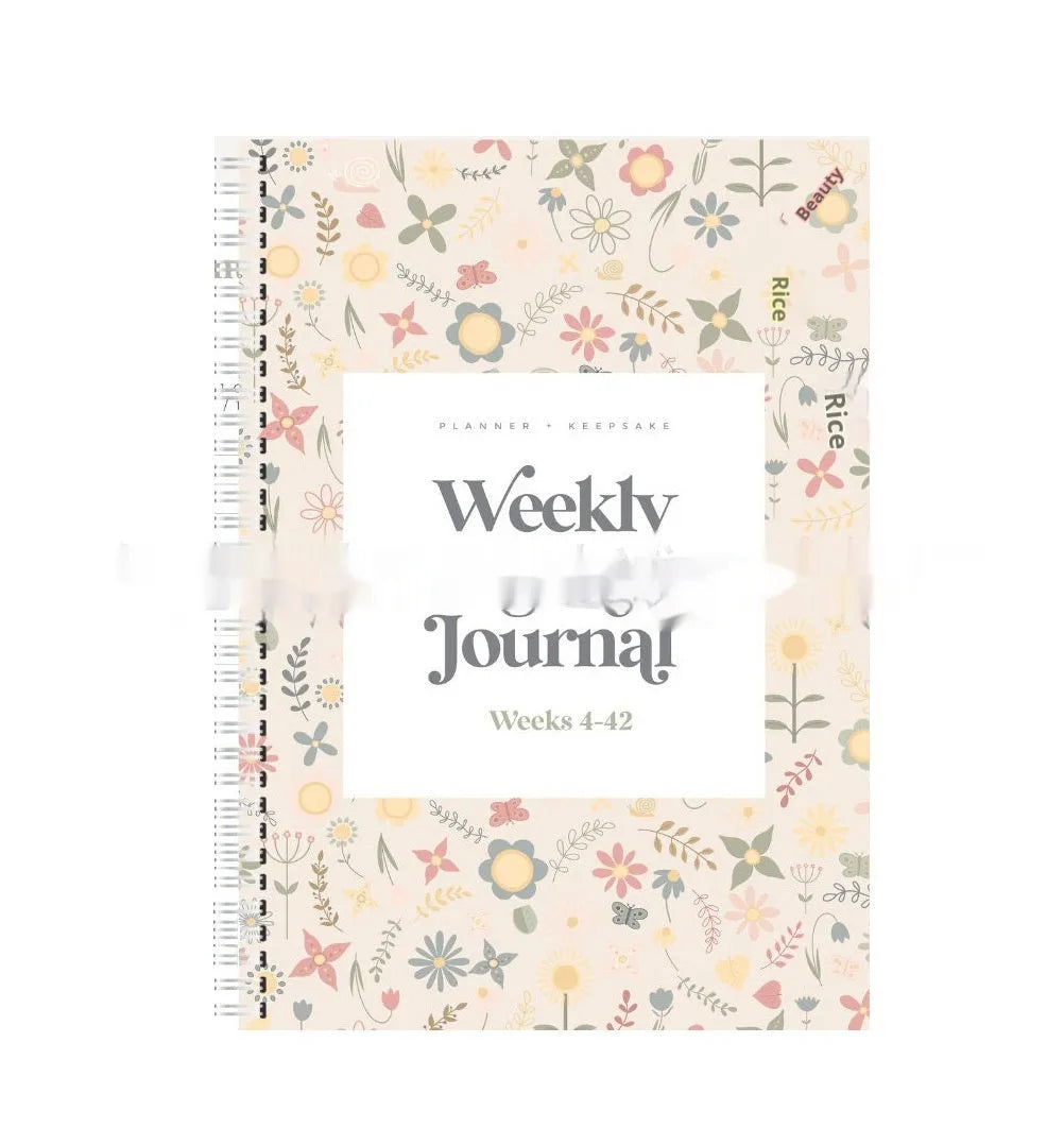 A5 pregnancy weekly diary notebook with bound pages for expecting mothers' journaling