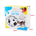 Plastic cat self-grooming relief toy with teaser design measuring 19.8 by 11.5 by 19.5 centimetres