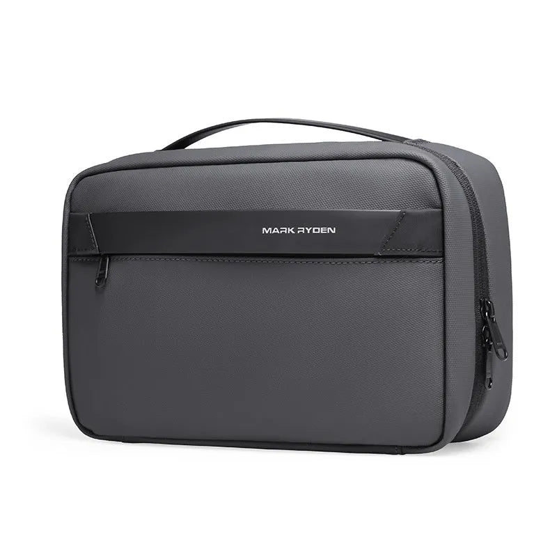 Men's portable Oxford cloth toiletries storage bag with wet and dry separation compartments.