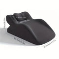 Wedge-shaped stomach sleeper pillow with arm slots shown in light grey colour