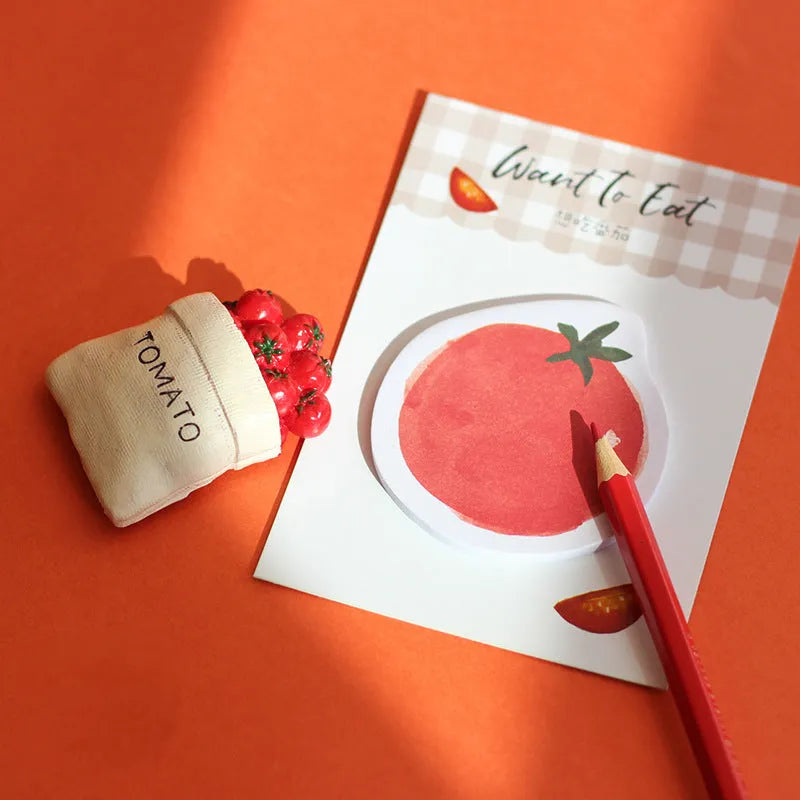 A6 Food Bread Handbook notebook with back card, open to show 80g paper, in Bread01, Bread02, Tomato, or Yogurt colour options.
