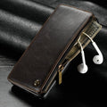 Samsung Note9 PU leather flip phone case in black, brown or red colour