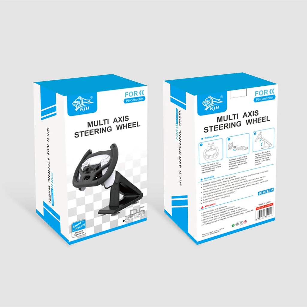 Black ABS plastic smartphone steering wheel bracket with suction cup attachment for mobile gaming