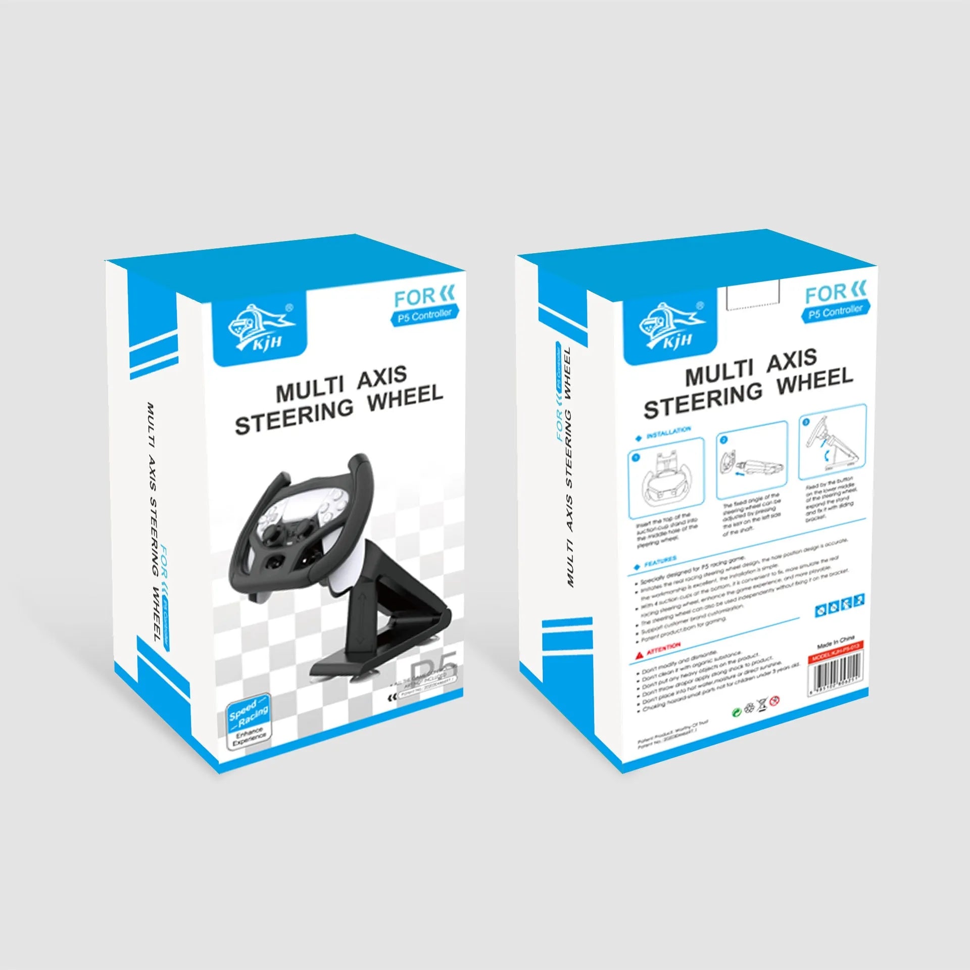 Black ABS plastic smartphone steering wheel bracket with suction cup attachment for mobile gaming