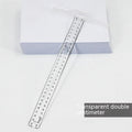 30cm plastic T-shaped ruler with transparent or orange yellow option for technical drawing