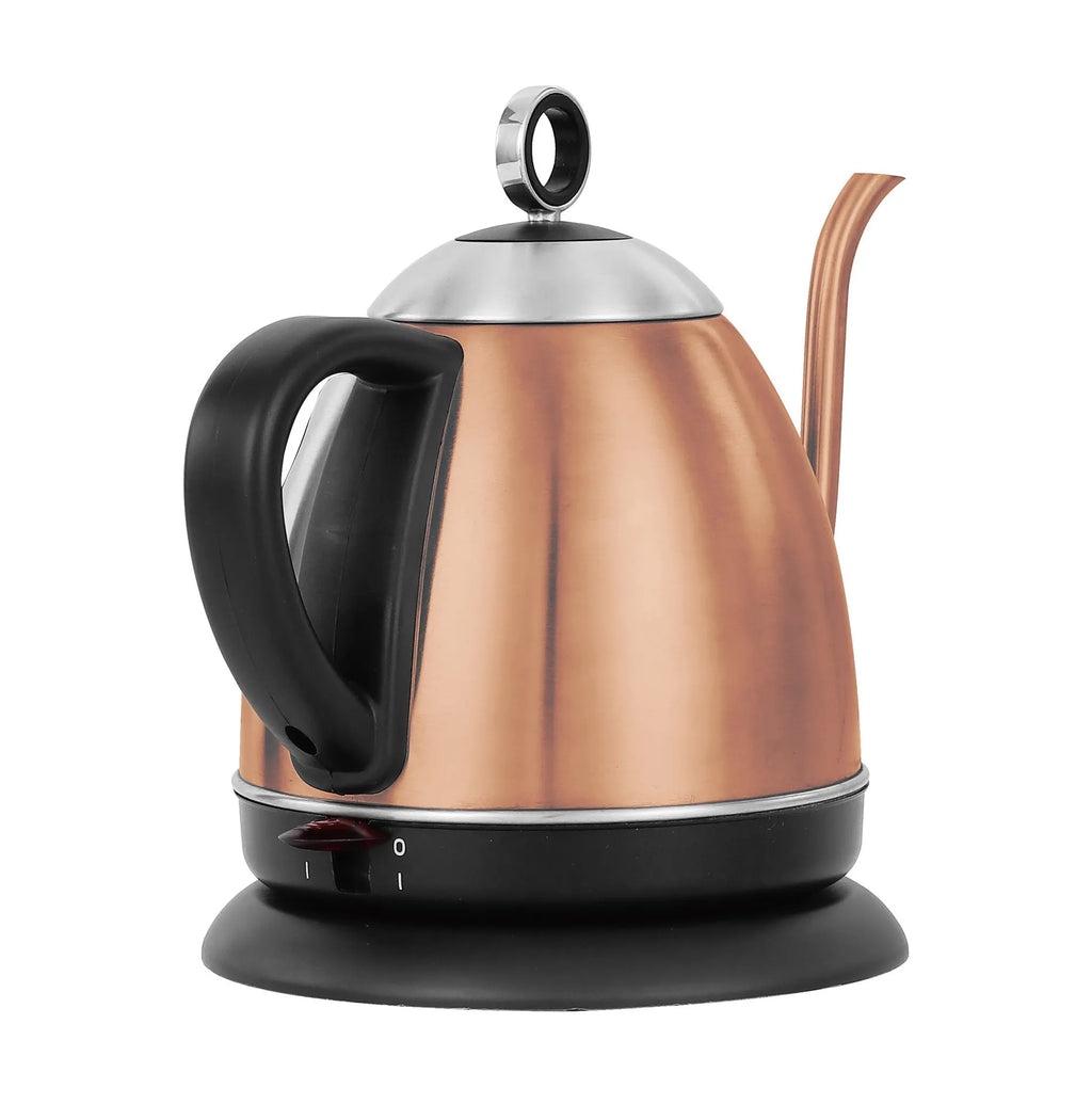 Automatic stainless steel kettle with touch controls in gold colour option
