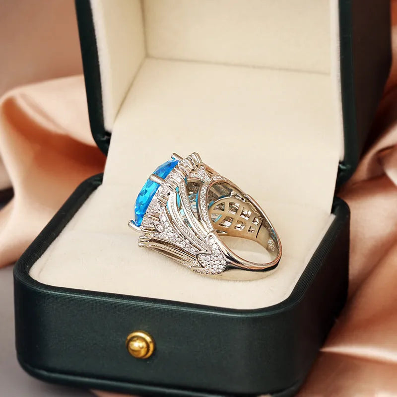 Italian court retro hollow women's ring in brass white steel available sizes 6-10