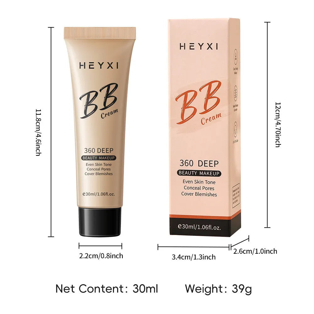 Waterproof BB cream in four shades with skin care benefits