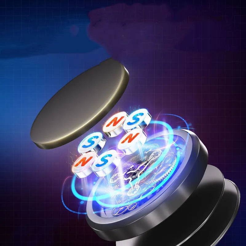Obsidian black alloy magnetic adsorption mobile phone holder with centripetal force technology