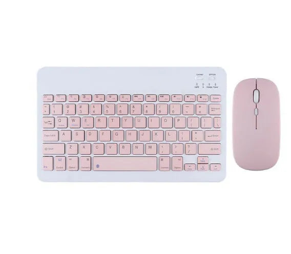 Girls Bluetooth tablet keyboard in multiple colour options including white, green, and pink on a desk