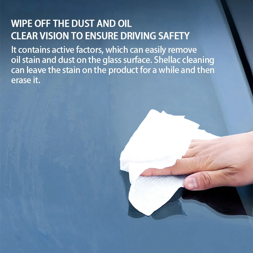 Glass oil film remover cleaning cream paste in packaging for car windscreen and window decontamination