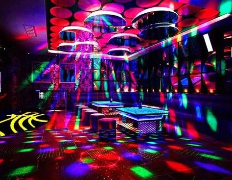 Black LED laser magic fan stage lighting equipment with dual projection effect for KTV bars and parties