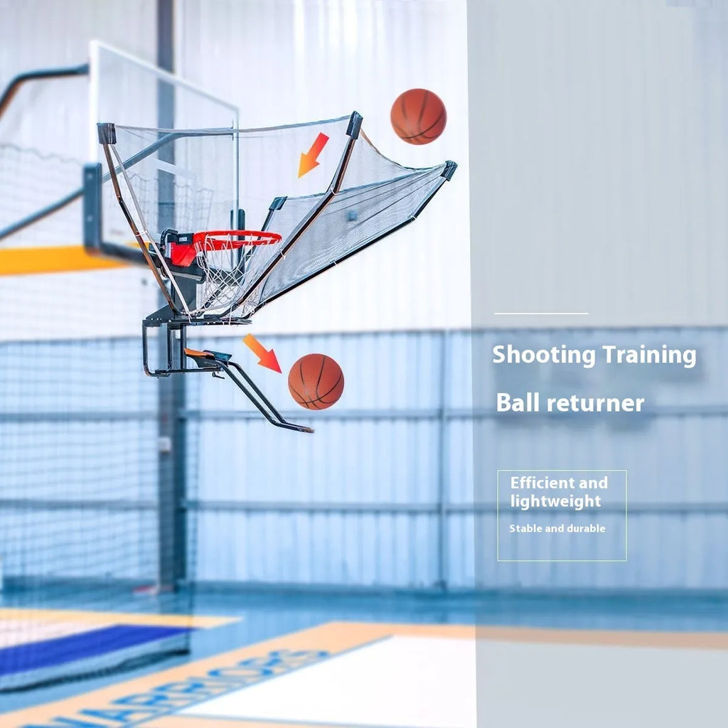Portable automatic basketball ball return training aid in new upgrade colour, made from cowhide and iron.