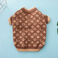 Thick wool dog sweater for autumn and winter in monochrome or two-tone colours