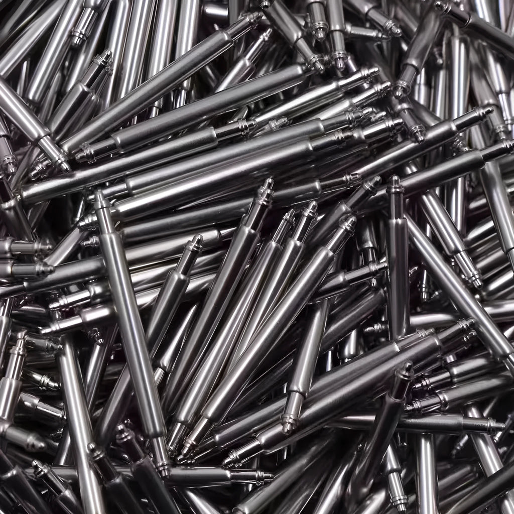 Watch bolt auricular needle spring shaft component for repair in multiple sizes.