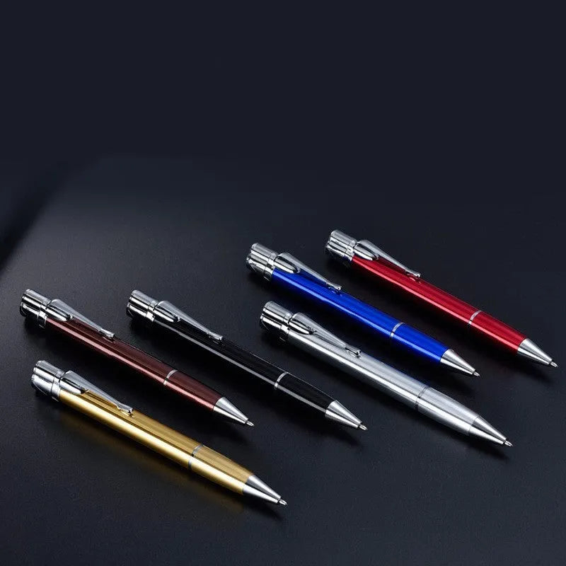 Metal windproof pen jet lighter in six colours with key chain
