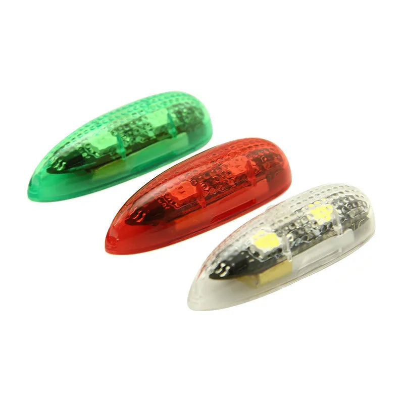 V3 wireless charging waterproof navigation lights for model ships and cars, showing green, red, and white colour options.
