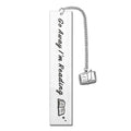 Stainless steel literary bookmark with tassel in five colour options with gift box