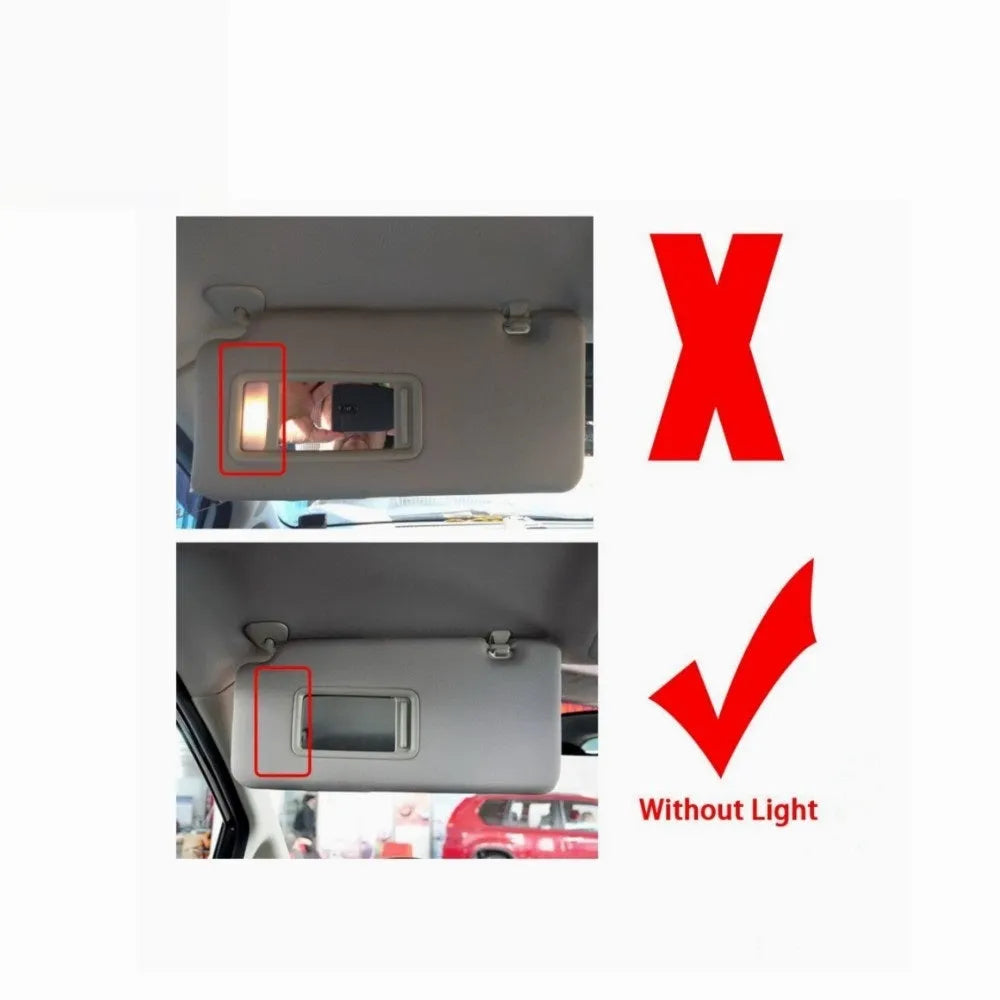 Beige sun visor with cosmetic mirror for Nissan Lida 2005-2012 models