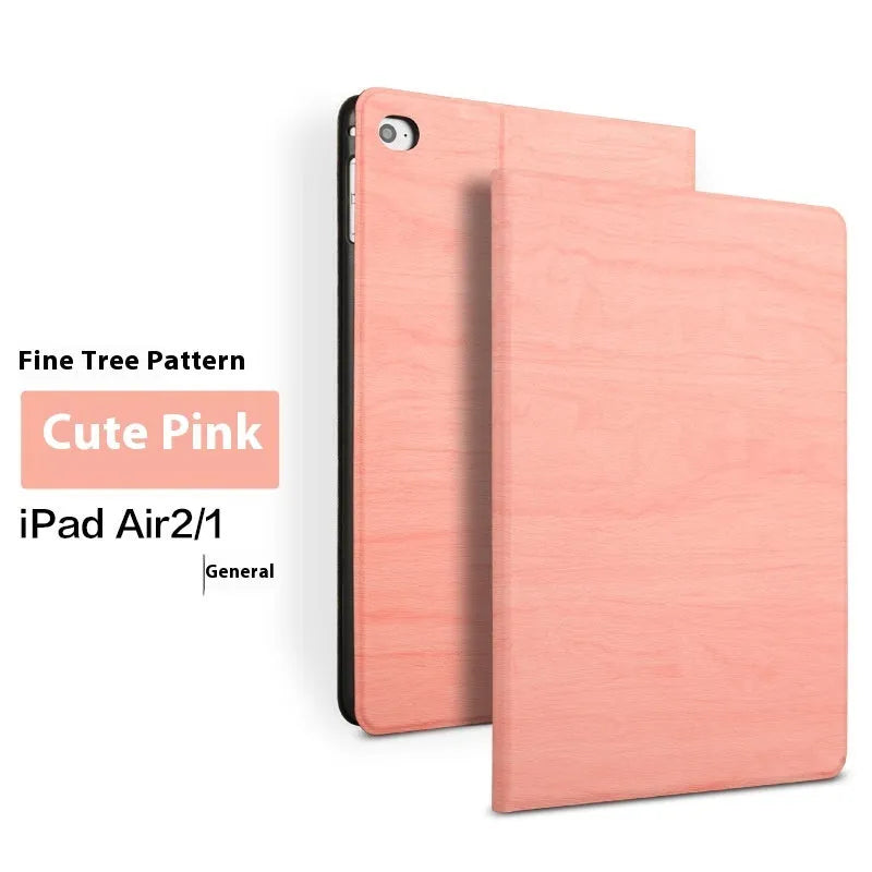 Universal imitation leather sleep bracket protective cover for iPad in black and sapphire blue colour options.