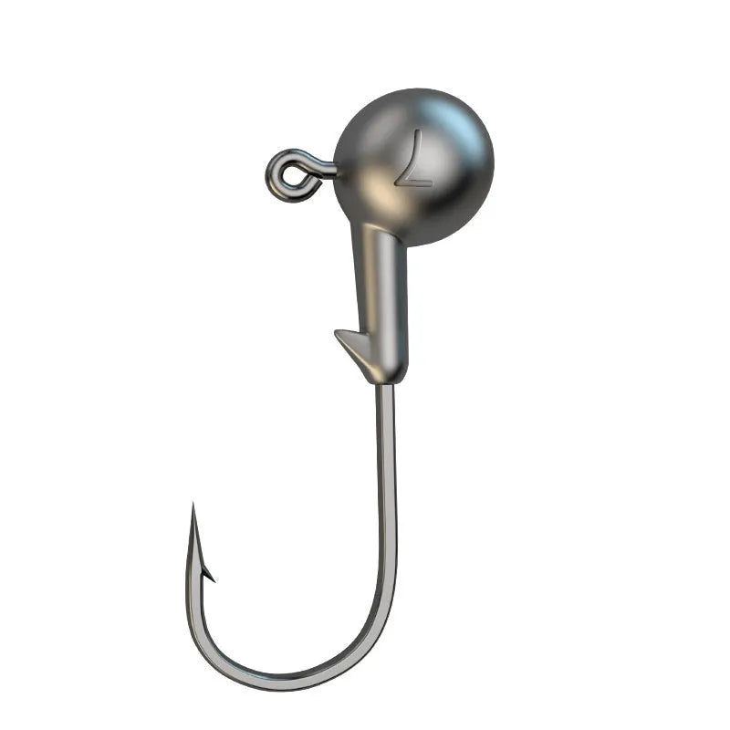Pack of fifty 7g lead-head jig hooks made from enhanced steel for fishing