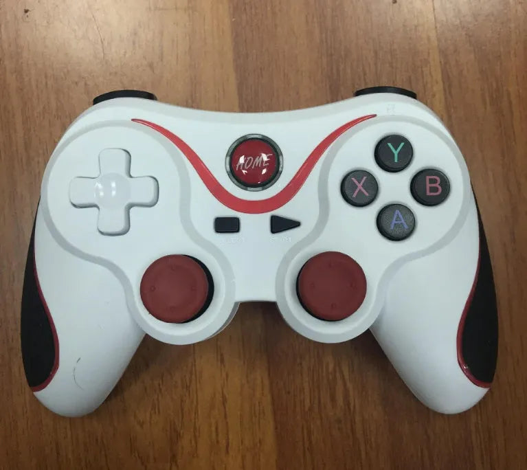 Black X3 Bluetooth wireless game controller for Android phones with optional mobile phone clip attached