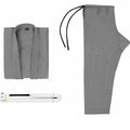 Brazilian Jiu-jitsu training gear set with top and trousers in cotton blend fabric