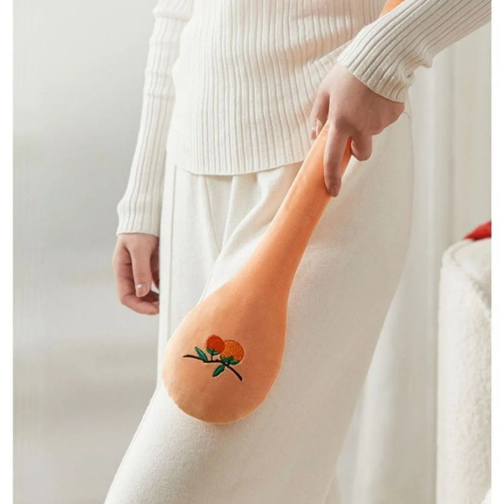 48 cm meridian flap persimmon zipper style back pounding percussion massage stick