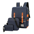 Three-piece waterproof Oxford cloth business backpack with curved shoulder straps in four colour options