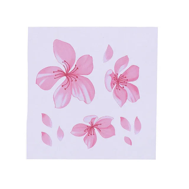 Cherry blossom flower design vinyl car sticker shown in two size options.